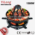 electric grill with fondue set
